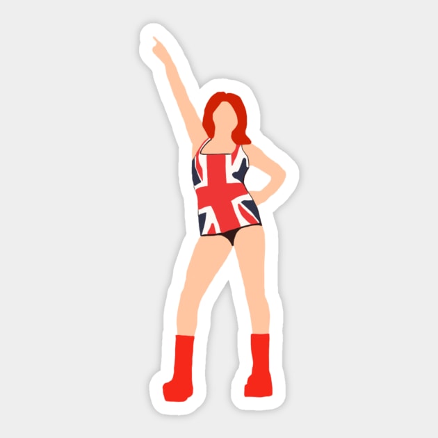 Geri Flag Dress Spice Girls Ginger Spice Sticker by popmoments